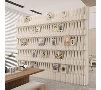 Biombo de papel plegable y Creative Boohelf - Partit multicapa para oficina o sala de estar - Diseño que ahorra espacio (2,4 m x 2 m) - T para tiendas y libes