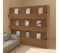 Biombo de papel plegable y Creative Boohelf - Partit plegable multicapa para oficina, sala de estar, exposiciones, diseño que ahorra espacio (2,4 m x 2 m) - T para tiendas y eventos Libes