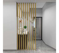 Biombo de pared, no requiere taladro, separadores de habitación, decoración de recibidor, separación de listones de metal para el hogar y la oficina