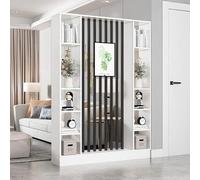 Biombo de privacidad de Madera, Separador Independiente de Listones de Madera con estantes,para entradas, dormitorios, oficinas y Otros Espacios, fácil de Montar.(180cm/70.8in)