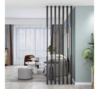 Biombo de privacidad independiente para habitación, columna de división de listones de metal para decoración del hogar, dormitorio y oficina, separador de espacio