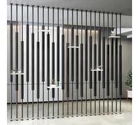 Biombo de privacidad movible para habitación, partición de listones de metal para decoración de dormitorio y oficina, mejora la privacidad del espacio