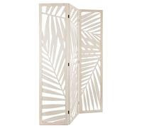 Biombo Decoración Separador Ambientes Dormitorio Salón 3 Paneles Madera Akira Color Blanco