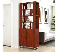 Biombo Divisor de Entrada de Madera Independiente, Separador de privacidad con estantes y Armario de Almacenamiento, fácil de Montar, para la decoración de dormitorios y oficinas.(C,100cm/39.4in)