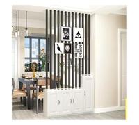 Biombo divisor de habitación de altura ajustable, división de listones de madera para sala de estar, vestíbulo y restaurante, separador de columna de suelo a techo (9 raíces, 165 cm)