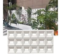 Biombo divisor de habitación de doble cara de poliuretano 3D, panel de partición de ladrillos huecos, grosor del panel de partición de 2.4 pulgadas o 1.2 pulgadas, fácil de cortar, ligero, para uso