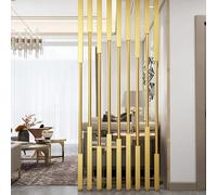Biombo divisor de habitación, divisor de privacidad de 7 paneles de metal para decoración del hogar, hotel, dormitorio y sala de estar