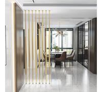 Biombo Divisor de habitación Dorado - Poste de partición Independiente 5/8 Piezas Pilares separadores de Espacio de Listones de Metal - Columna Decorativa de Pared divisoria(5pcs-B,160cm/63in/5.2ft)