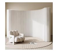 Biombo Divisor de Habitación Modern Foldable Paper Room Dividers, Office Living Room, Clothing Store Decoration, Privacy Partition Wall, Flexible and Retractable Screen(White,2X2.4M/6.5x7.8FT)