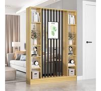Biombo divisorio de Entrada, Moderno biombo Independiente, con estantes de Almacenamiento, partición Abierta de Madera, Adecuado para dormitorios y oficinas, fácil de Instalar.(G,180cm/70.8in)