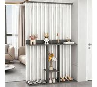 Biombo divisorio de Entrada, Moderno biombo Independiente, con estantes de Almacenamiento, partición Abierta de Madera, Adecuado para dormitorios y oficinas, fácil de Instalar.(A,140cm/55.1in)