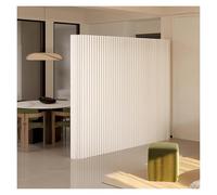 Biombo divisorio Plegable Moderno - Divisor de ambientes deformable de 24 cm de Ancho, Panel de Pared Blanco Suave - Separador de Espacios versátil de 2 x 2,4 m para hogar y Oficina