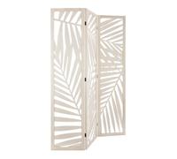 Atmosphera - Biombo 'Feuille' - Madera - Blanco A. 170 cm