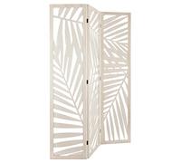 Biombo 'feuille', Madera, Blanco a. 170 cm
