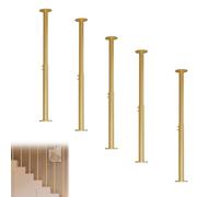 Biombo independiente con balaustres de hierro, columna divisoria for recibidor, for casa té o cafetería, 50 a 89 cm(5pcs- Gold,190-350cm/74-137in)