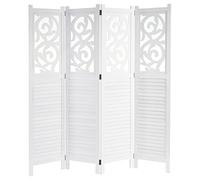 Biombo Istanbul, Biombo separador, adorno, 170 x 160 cm, color blanco