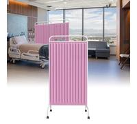 Biombo Médico Con Ruedas, Cerca Temporal Para Salas De Urgencias, Mampara Médica Plegable, Salas De Hospital Y Unidades De Cuidados Intensivos (UCI)(Pink)