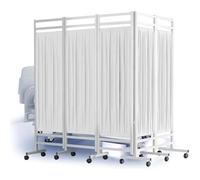Biombo Médico Móvil, Separador De 3, 4, 5 O 6 Paneles Con Ruedas Silenciosas, Divisor De Ambientes Plegable (tipo Cerca Temporal), Separador Flexible Para Clínicas Y Salones(White,4 Panel)