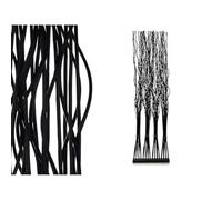 Biombo MJ84091-N Negro Madera de Sauce 50 x 182 x 13 cm 4 Ramilletes - Marca: Gift Decor - EAN: 8430852946553