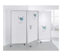 Biombo móvil, ignífugo marco de aluminio, superficie de panel magnética