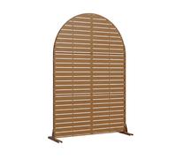 Biombo nordepp diseño arco redondeado acero 180x120x40 cm - marrón [casa.pro]