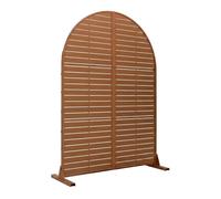 Biombo nordepp diseño arco redondeado acero 180x90x40 cm - marrón [casa.pro]