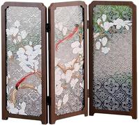 Biombo pequeño, Mini biombo Plegable de Escritorio, Mini biombo Chino de 3 Paneles for Restaurante, Cuadro Decorativo de Magnolia for tocador, Adornos de Feng Shui, Regalo de cumpleaños