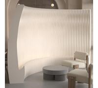 Biombo Plegable Multifuncional en Forma de Media Luna - Biombo Independiente de Papel Kraft para hogar y Oficina, Elegante solución de privacidad, Moderno Separador de Espacios, fácil de Mon