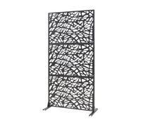 Biombo poskind para interior acero 200x100x50cm - negro [casa.pro]