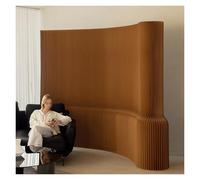 Biombo Retráctil De Papel, Biombos Separador De Ambientes Interior Plegable, Mamparas De Oficina De Papel, Divisor De Pantalla De Pared De Papel Para Oficina En El Hogar(Brown,H1.5xW0.18xL7-8m)