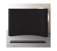 Biombo retráctil Plegable Negro - Biombo portátil para Oficina en casa, Pared de Papel fácil de Mover para Separar Espacios, 4 x 1,8 m