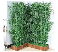 Biombo Separador de Ambientes 180 150 100 Cm De Altura Bambú Artificial Realista Plantas Verdes Falsas, Pantalla Separadora Para Vestíbulo Pasillo Sala De Reuniones, Decoración Exterior ( Color : 1m/3