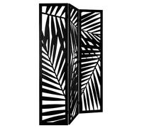 Biombo Separador De Ambientes Decoración Salón Dormitorio Madera 3 Paneles Akira Color Negro