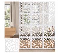 biombo separador de ambientes Divisor de habitación colgante, partición de pantallas de panel de bricolaje blanco, paneles de madera y plástico decoración de pared con todos los accesorios(9Pcs)