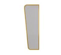 Biombo separador para urinarios, Divisor para urinario de pared, vidrio templado, acero inoxidable, oro negro, 100-120 cm, 1-5 unidades (dorado, 100 cm, 2 unidades)