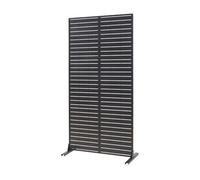 Biombo trolu para interior acero 200x100x50cm - negro [casa.pro] 200 cm