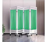Biombos Divisorios De 4 Piezas, Mampara De 1,8 M De Altura Con Ruedas, Biombo Médico Plegable, Apto Para Hospitales, Clínicas Y Salones De Belleza(Green)
