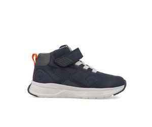 Biomecanics Botines Niño 251252-A089 | Azul Marino con Detalles en Gris y Nieve | Cierre Ajustable + Cordones Elásticos | Antid - Talla 31