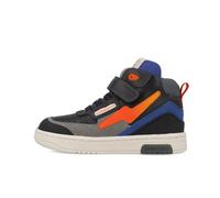 Biomecanics Botines Niño251236-A054 | Piel Color Gris Oscuro | Cierre Adhesivo + Cordones Elásticos | Suela Antideslizante