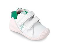 Biomecanics Zapatillas de bebé niño tipo casco bajas con logotipo y doble cierre adherente. Blanco 20