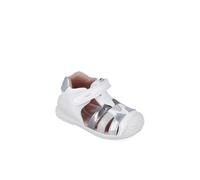 Biomecanics SANDALIA CASUAL TIRAS BLANCO Y PLATA