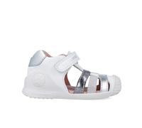 Biomecanics SANDALIA CASUAL TIRAS BLANCO Y PLATA