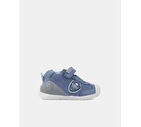 Biomecanics Zapatillas de bebé niño tipo running bajas en piel con cierre adherente. Azul 18