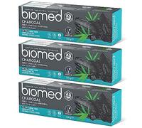 Biomed Charcoal Natural Toothpaste for Triple Whitening and Gum Care 100 g (pack of 3)