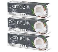 Biomed Superwhite Natural Coconut Toothpaste for Gentle Whitening, Tropical flavour - 100 g (pack of 3) - New Formula and Flavour (Packaging May Vary)