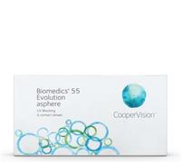 Biomedics 55 Uv Evolution - Lentes de contacto esféricas mensuales (R 8.6 / D 14.2 / -1.5 Diop), Pack de 6 uds.