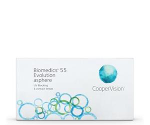 Biomedics 55 Uv Evolution - Lentes de contacto esféricas mensuales (R 8.8 / D 14.2/2.75 Diop), Pack de 6 uds.