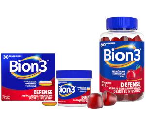 Bion3 Defense con Probióticos, Vit. C, D y Zinc 30 Comprimidos + Probióticos, Vit. C, B3 y Zinc 60 Gummies