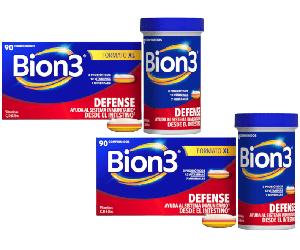 Bion3 Defense con Probióticos, Vitamina C, D y Zinc 2x90 Comprimidos