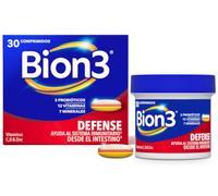 Bion3 Defense con Probióticos, Vitamina C, D y Zinc 30 Comprimidos